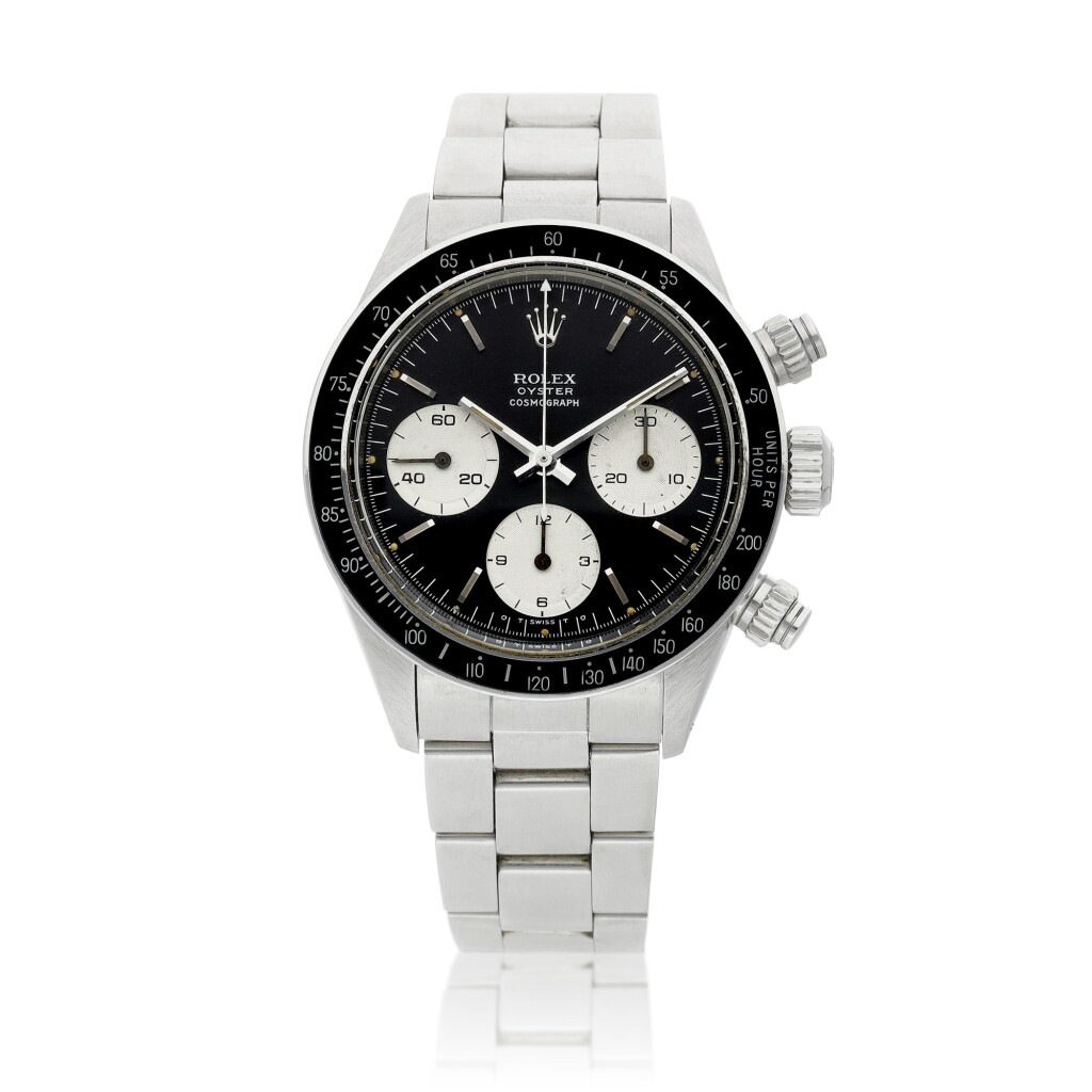 View full screen - View 1 of Lot 8015. Cosmograph Daytona, Reference 6263 | A stainless steel chronograph wristwatch with "Sigma" dial and bracelet, Circa 1975 | 勞力士 | Cosmograph Daytona 型號6263 | 精鋼計時鏈帶腕錶,備"Sigma"錶盤,約1975年製.