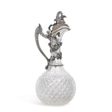 View full screen - View 1 of Lot 186. A parcel-gilt silver-mounted cut-glass decanter, workmaster’s mark of Konstantin Linke, retailed by Bolin, Moscow, circa 1890.
