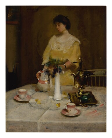 View full screen - View 1 of Lot 56. HENRY R. RITTENBERG | THE TEA TABLE (SETTING THE TABLE).