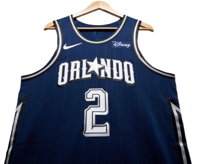 View full screen - View 1 of Lot 81. Caleb Houstan Orlando Magic 2023-2024 In-Season Tournament Game Worn City Edition Jersey.