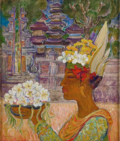 View full screen - View 1 of Lot 6121. Theo Meier 西奧·邁爾 | Woman with offerings 頭頂貢品的女子.