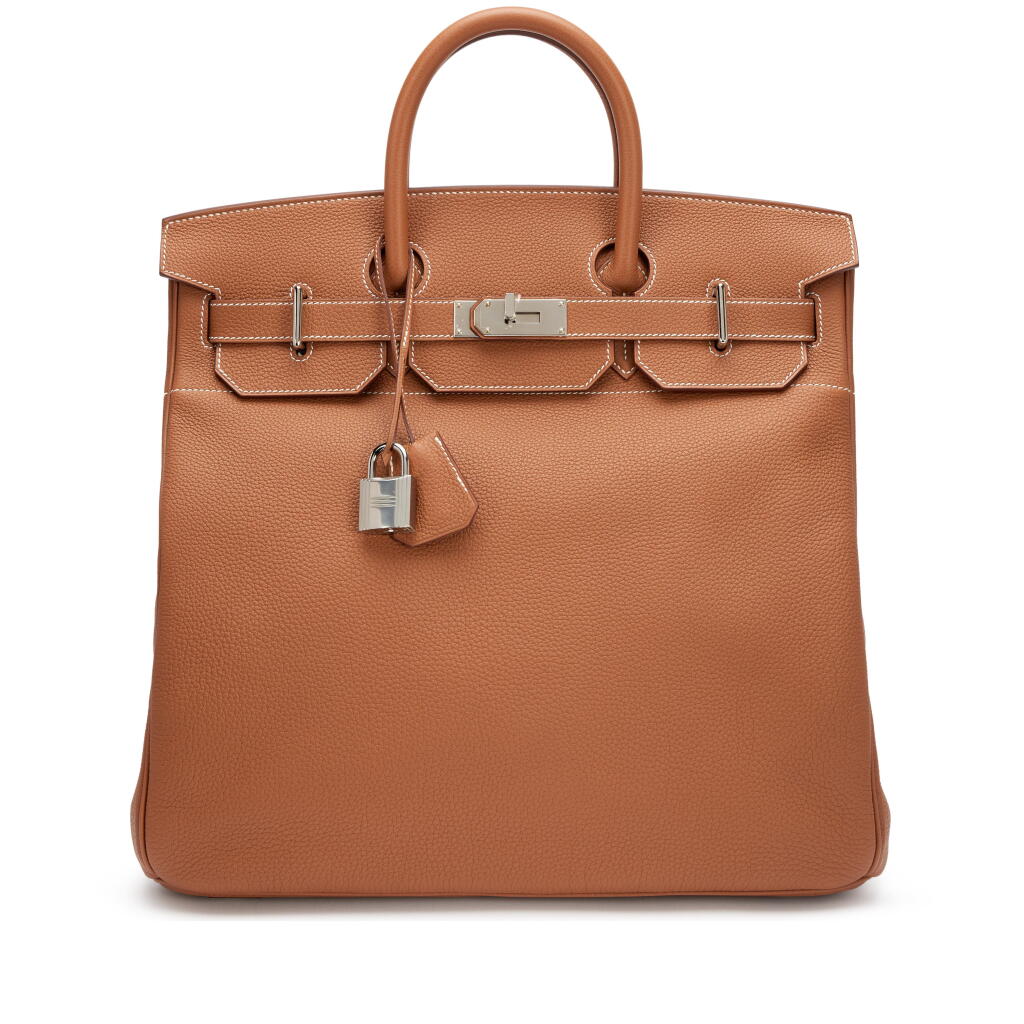 View full screen - View 1 of Lot 33. Gold Togo HAC Haut à Courroies Birkin 40 Palladium Hardware, 2021.