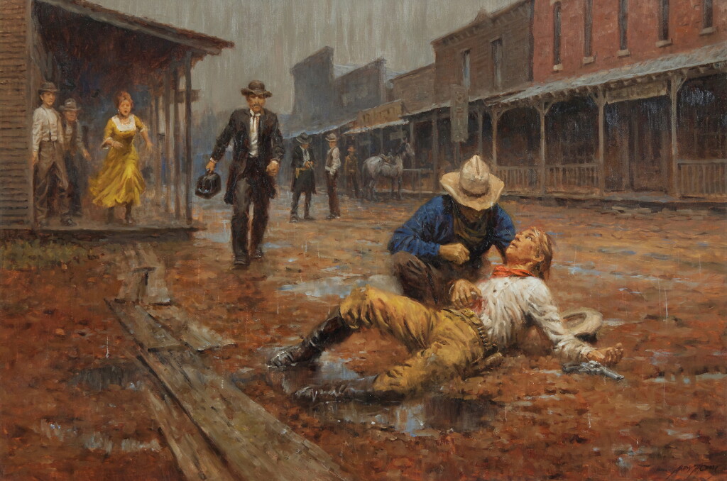 View full screen - View 1 of Lot 326. Death of a Cowboy – When the Earps and Cowboy Meet.