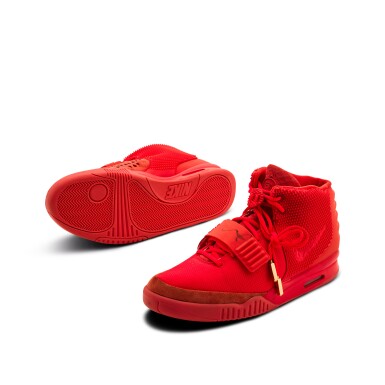 Nike Air Yeezy 2 'Red October' Dual Signed by Kanye West | US 13 | String Theory | 2022 | Sotheby's