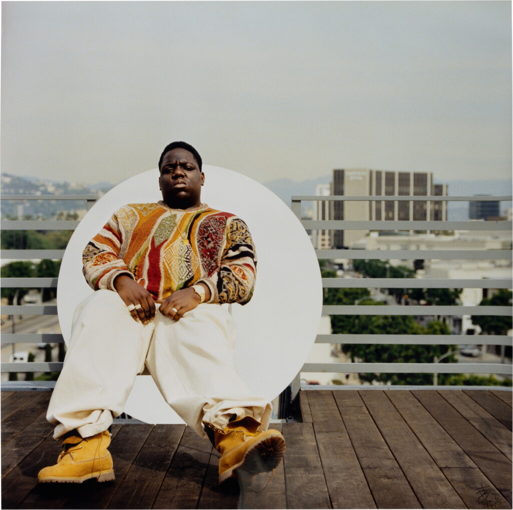 View full screen - View 1 of Lot 109. Oversized chromogenic print of The Notorious B.I.G., Beverly Hills, California, April 1994.