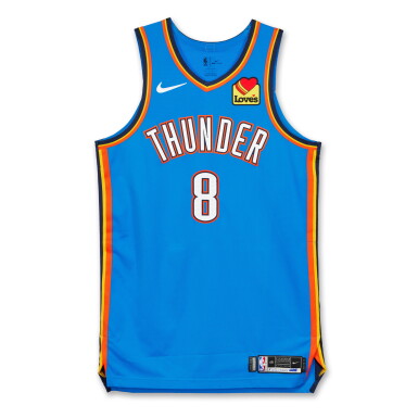 View full screen - View 1 of Lot 10. Jalen Williams Oklahoma City Thunder 2025-2026 Game Worn Statement Edition Jersey .