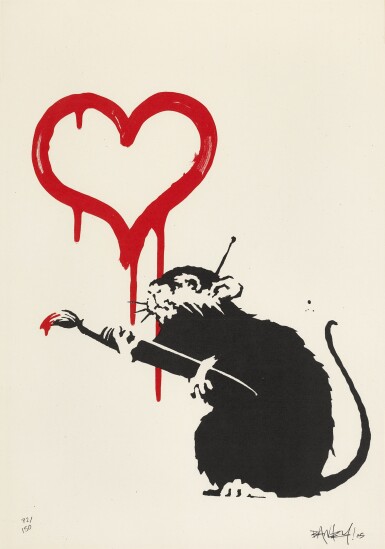 View full screen - View 1 of Lot 15. BANKSY | LOVE RAT.