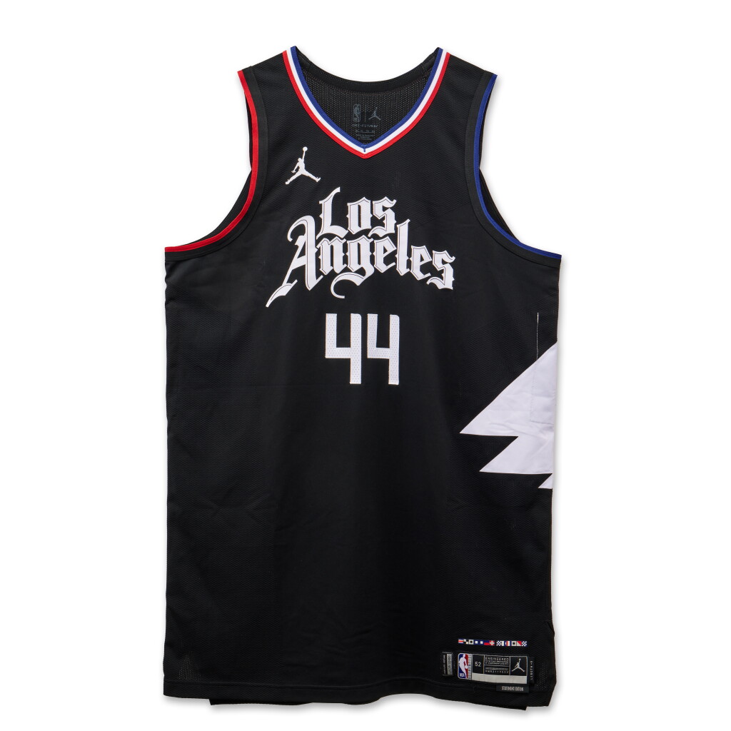 View full screen - View 1 of Lot 189. Mason Plumlee Los Angeles Clippers 2024 NBA Playoffs Western Conference Round 1 Game Worn Statement Edition Jersey | Game 2.