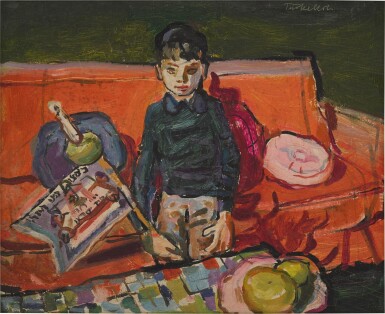 View full screen - View 1 of Lot 25. Adrian with Simchas Torah Flag.