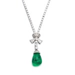 Emerald and Diamond Pendent Necklace | 梵克雅寶 |「哥倫比亞」祖母綠 配 鑽石 項鏈,1951年