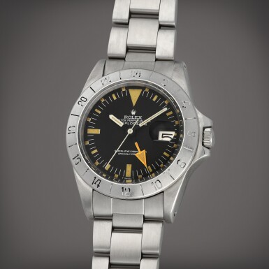 View full screen - View 1 of Lot 216. Explorer II 'Steve McQueen', Reference 1655 | A stainless steel wristwatch with date, 24 hour indication and bracelet | Circa 1973.