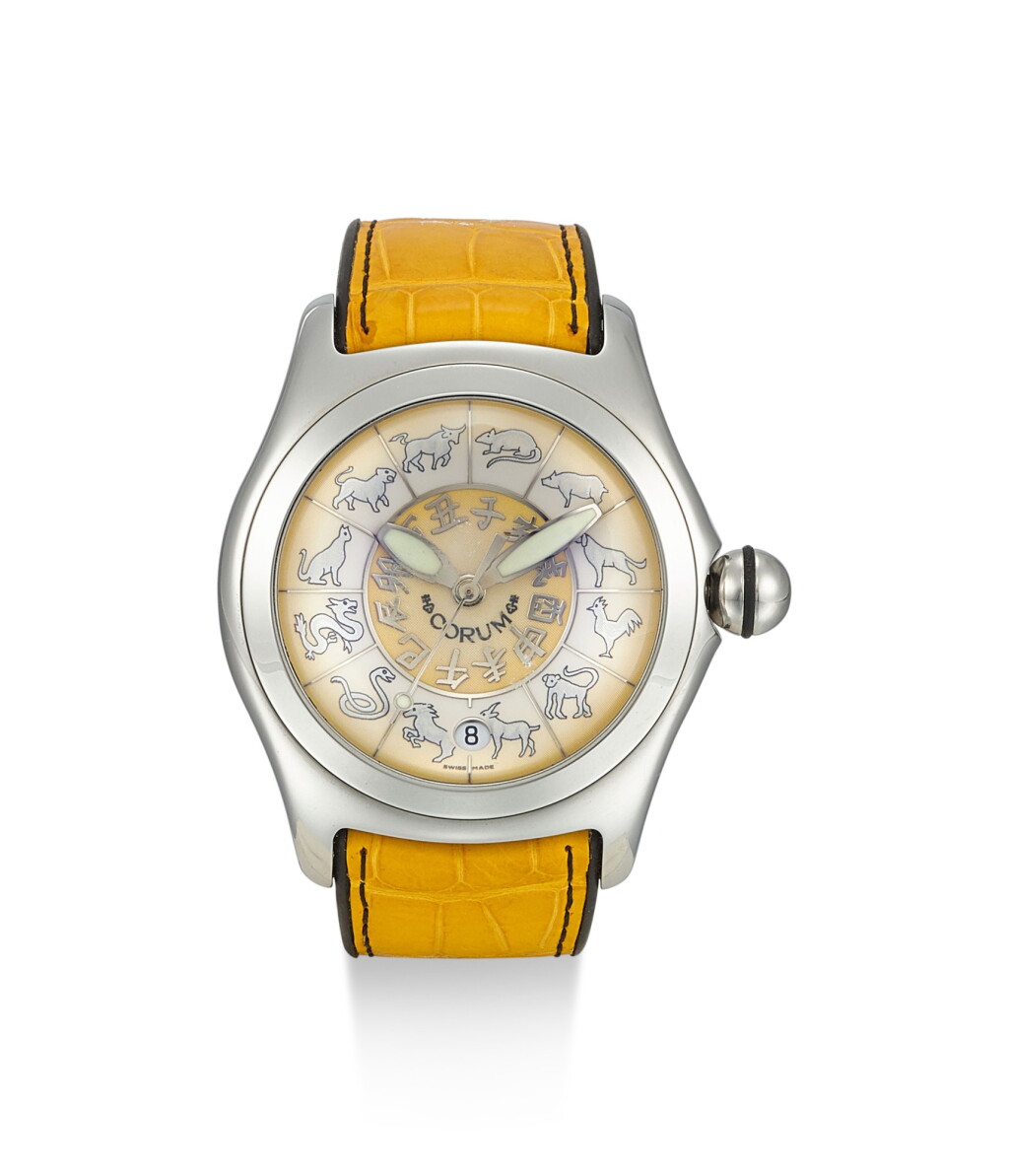 View full screen - View 1 of Lot 8030. CORUM | BUBBLE, REFERENCE 82.150.20, A LIMITED EDITION STAINLESS STEEL WRISTWATCH WITH DATE, CIRCA 2001.