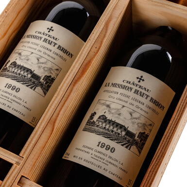 View full screen - View 1 of Lot 64. Château La Mission Haut-Brion 1990 (2 MAG).