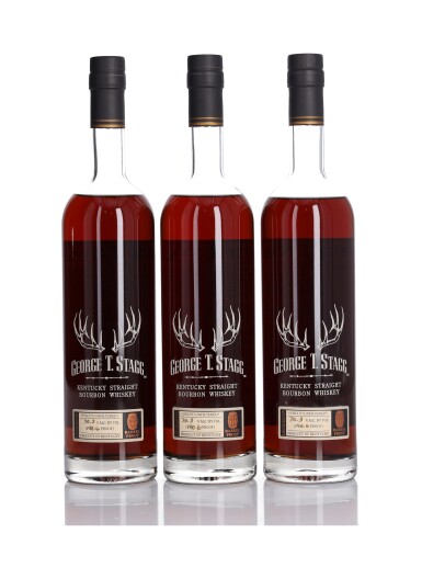 View full screen - View 1 of Lot 233. George T. Stagg 2006 Release 140.6 Proof 1990 (3 Bottles 75cl).