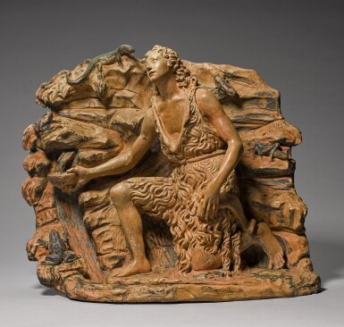 View full screen - View 1 of Lot 108. ITALIAN, FLORENCE, CIRCA 1500 | SAINT JOHN THE BAPTIST AT THE FOUNTAIN.