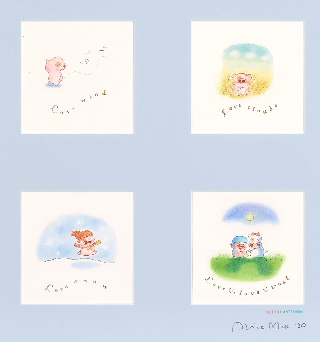View full screen - View 1 of Lot 6015. 麥家碧@麥兜美術室,「愛風愛雲愛雪最愛是你」| Alice Mak @ McDull Artroom, Love you most No. 2.