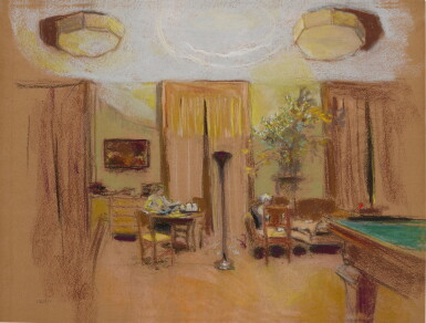 View full screen - View 1 of Lot 815. Lucy Hessel and Lulu in the Large Drawing-Room at Les Clayes.