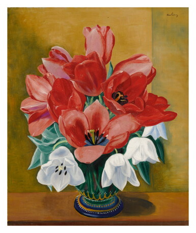 View full screen - View 1 of Lot 51. MOÏSE KISLING | VASE DE TULIPES.