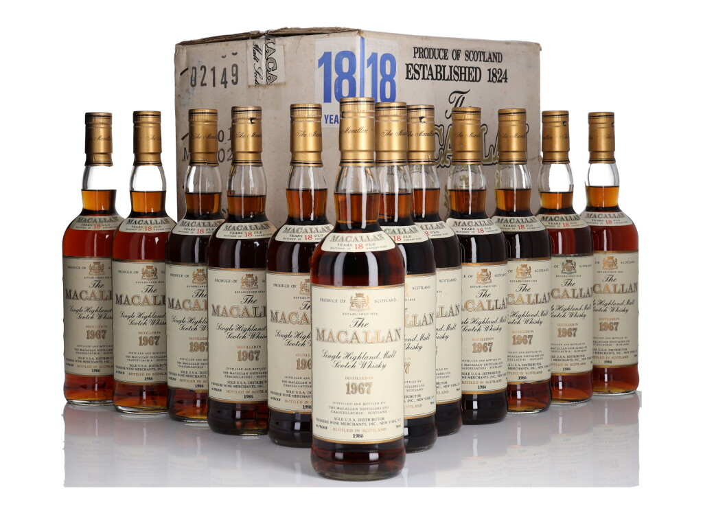 View full screen - View 1 of Lot 22. The Macallan 18 Year Old 43.0 abv 1967 (12 BT 75cl).