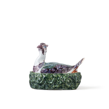 View full screen - View 1 of Lot 593. A Dutch Delft (De Grieksche A factory) polychrome box and cover, circa 1765-1768.