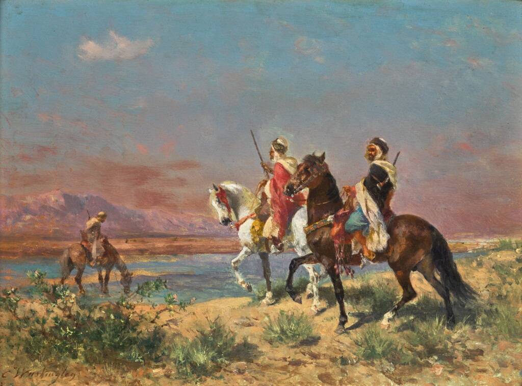 View full screen - View 1 of Lot 127. GEORGES WASHINGTON | RIDERS IN A LANDSCAPE.