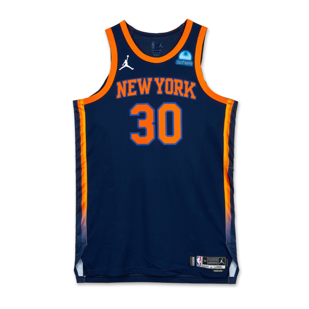 View full screen - View 1 of Lot 18. Julius Randle New York Knicks 2023-2024 Game Worn Statement Edition Jersey | Double-Double .