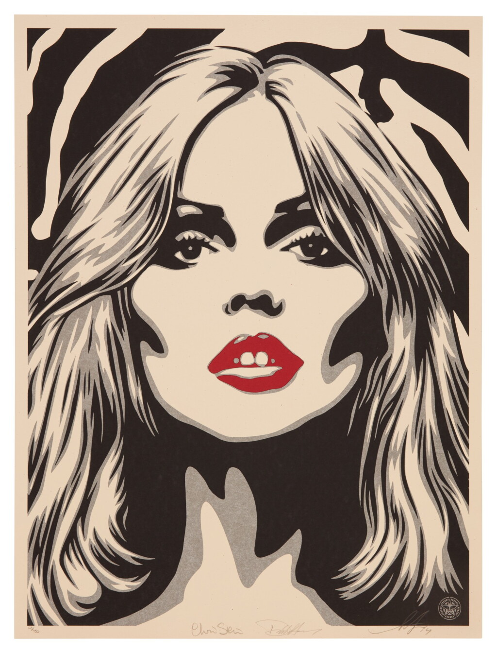 View full screen - View 1 of Lot 37. DEBBIE HARRY ZEBRA SKIN.