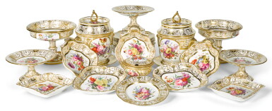 View full screen - View 1 of Lot 66. A COALPORT 'FELTSPAR' PORCELAIN DESSERT SERVICE, CIRCA 1825.