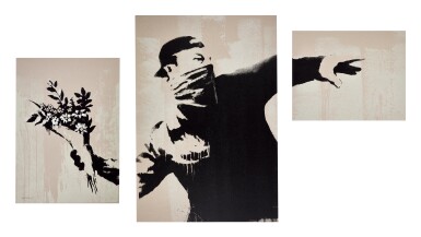 View full screen - View 1 of Lot 13. Flower Thrower Triptych (Grey).