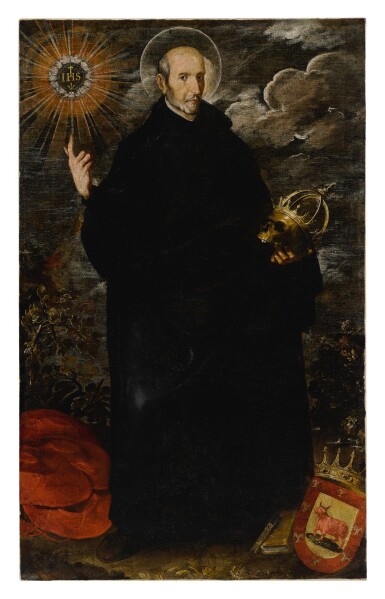 View full screen - View 1 of Lot 51. Portrait of Saint Francis Borgia, 4th Duke of Gandía.