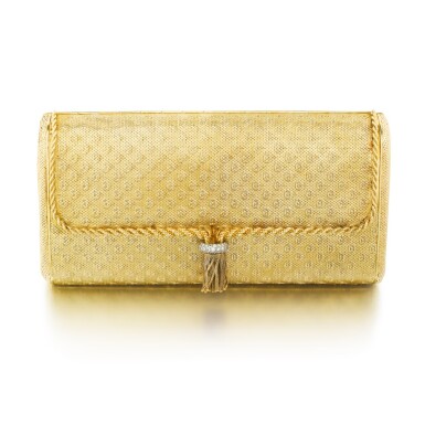 View full screen - View 1 of Lot 747. Boucheron | Sac du soir or et diamants | Gold and diamond evening bag.