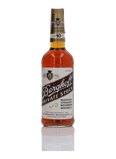View full screen - View 1 of Lot 1009. Berghoff Private Stock 10 Year Old 86 Proof NV (1 Bottle 75cl).