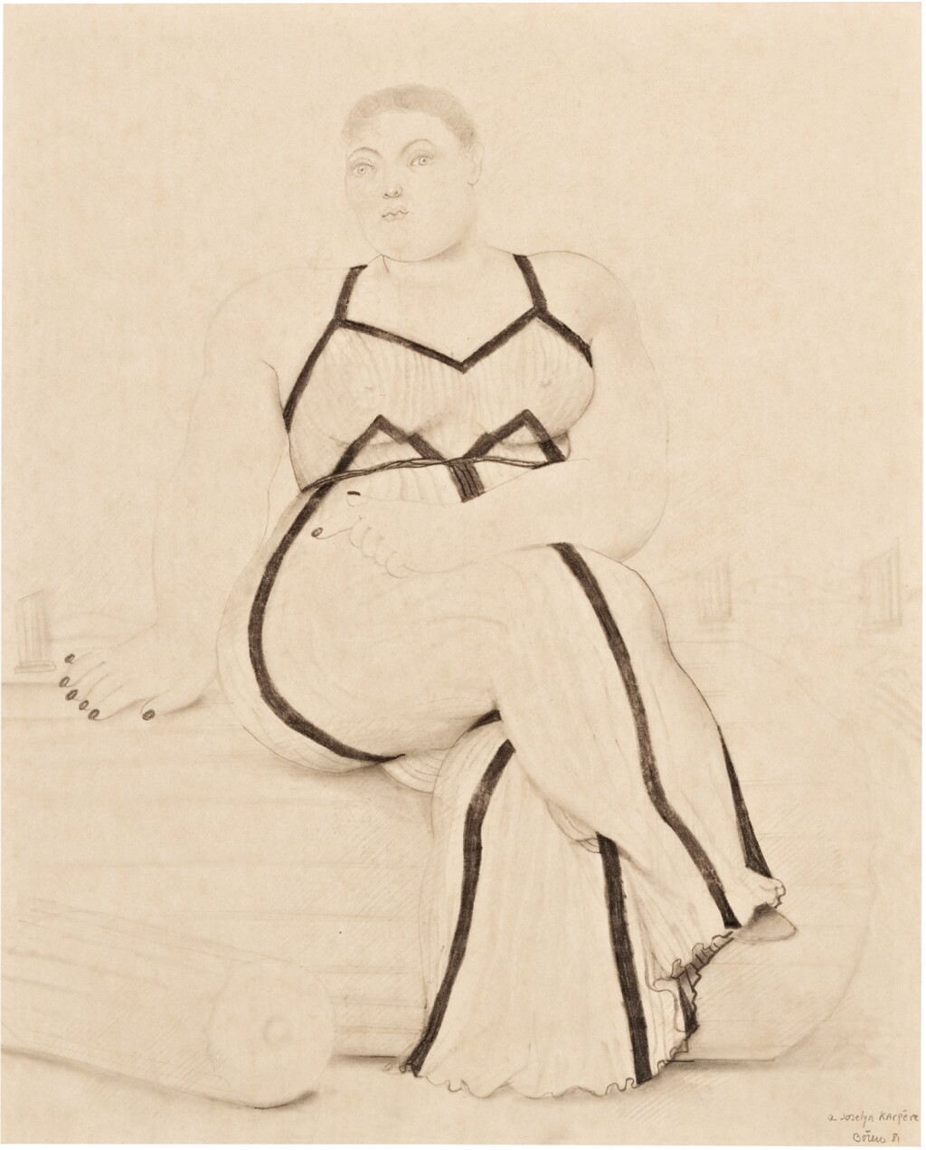 View full screen - View 1 of Lot 113. FERNANDO BOTERO | FEMME ASSISE.