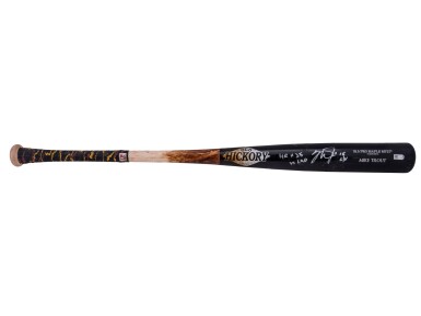 View full screen - View 1 of Lot 61. 2018 Mike Trout Game Used & Signed 25th Home Run Old Hickory Bat Inscribed "Home Run #25 Vs. LAD" (MLB Authenticated & Anderson).