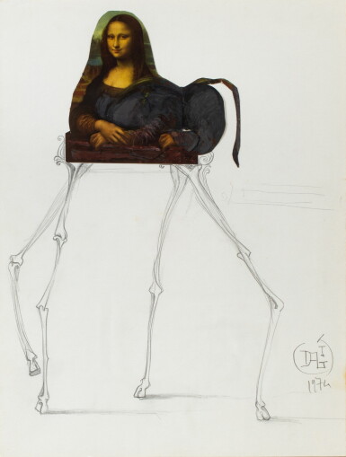 View full screen - View 1 of Lot 233. Etude pour le projet La Joconde Mitsukoshi .