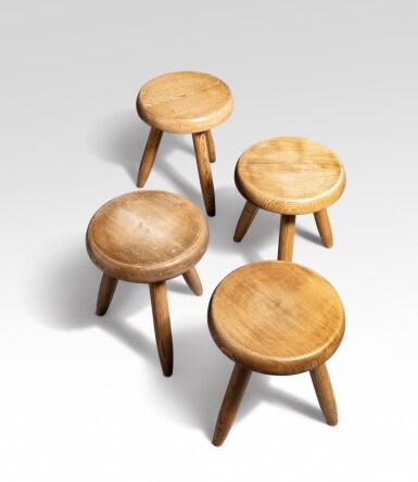 View full screen - View 1 of Lot 102. Quatre tabourets Berger hauts.