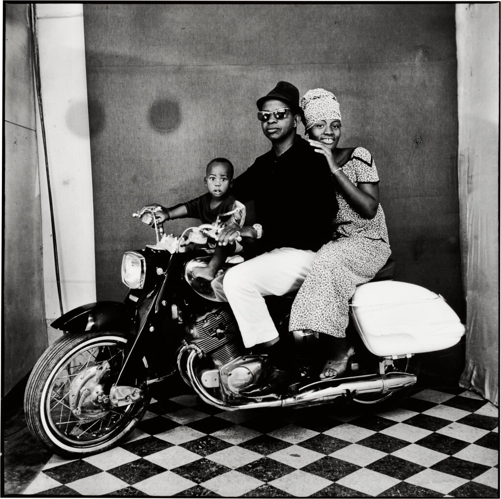 View full screen - View 1 of Lot 55. Toute la famille en moto, 1962.