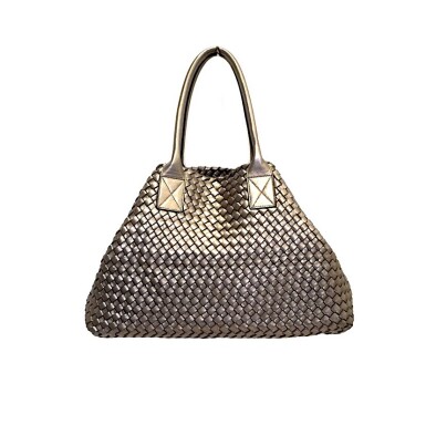 View full screen - View 1 of Lot 736. BOTTEGA VENETA | PEWTER CABAT MM IN INTRECCIATO NAPPA.
