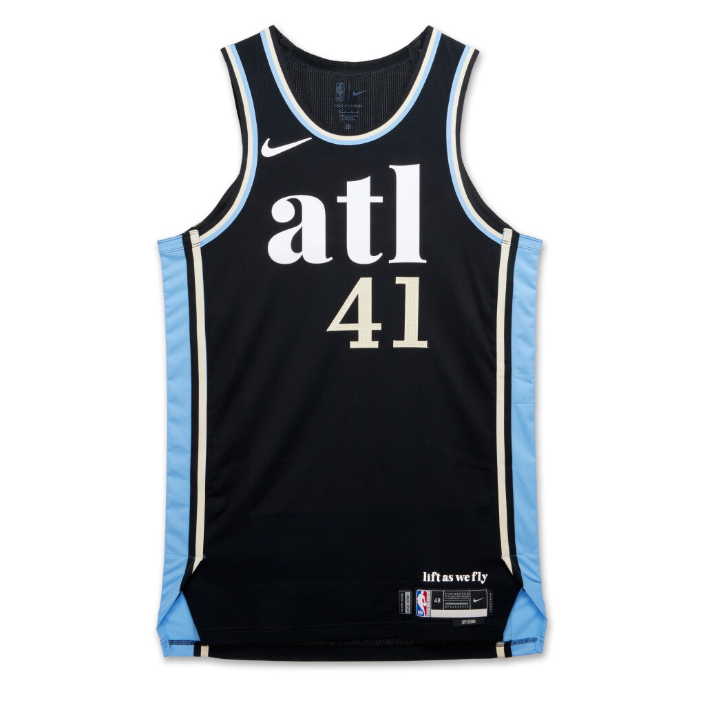 View full screen - View 1 of Lot 40. Saddiq Bey Atlanta Hawks 2023-2024 In-Season Tournament Game Worn City Edition Jersey.
