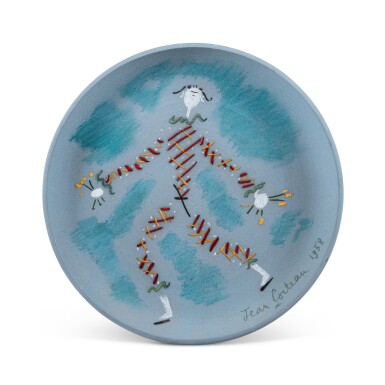 View full screen - View 1 of Lot 70. Arlequin sur fond bleu .