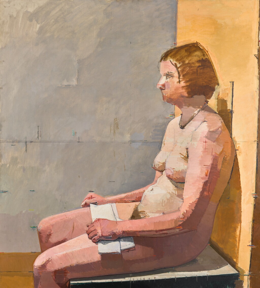 View full screen - View 1 of Lot 49. EUAN UGLOW | NUDE WITH WHITE TOWEL.