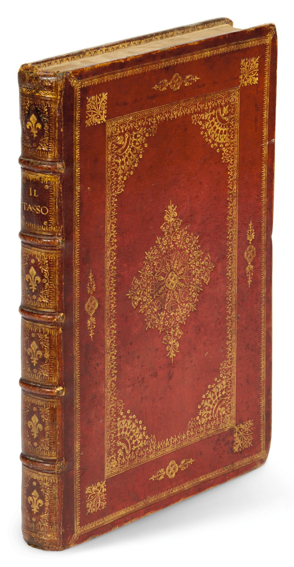 View full screen - View 1 of Lot 128. Tasso, La Gerusalemme liberata, Genoa, 1617, contemporary French red morocco gilt.
