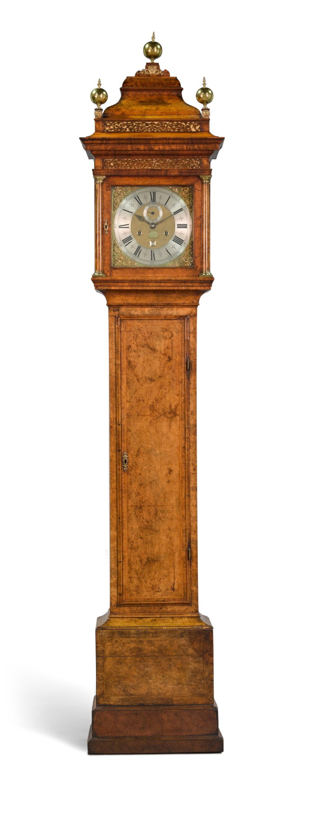 View full screen - View 1 of Lot 22. A Queen Anne walnut month-going longcase clock, Daniel Quare, London, circa 1710.