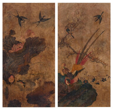 View full screen - View 1 of Lot 982. 佚名(清) 花鳥 | Anonymous (Qing Dynasty), Flowers and Birds.
