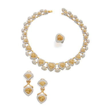 View full screen - View 1 of Lot 268. Colored Diamond and Diamond Suite of Jewels.