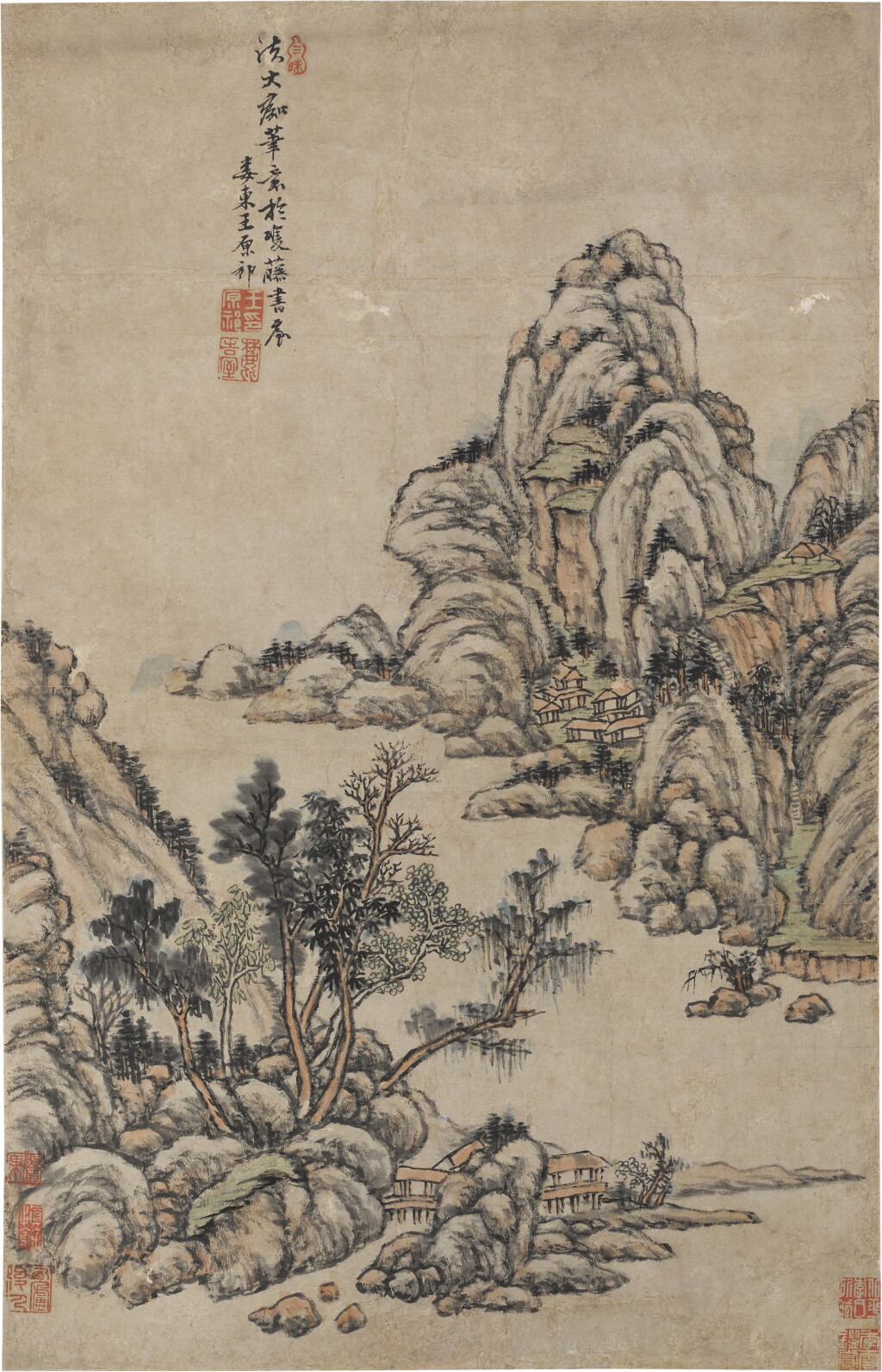 View full screen - View 1 of Lot 2547. 王原祁 仿大癡筆意山水|Wang Yuanqi, Landscape after Huang Gongwang.