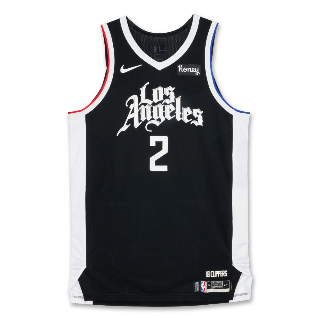 View full screen - View 1 of Lot 65. Kawhi Leonard Los Angeles Clippers 2020-2021 Game Worn City Edition Jersey | 10,000th Career Point | Matched to 6 Games | 2 Double-Doubles | Three 30+ Point Games.