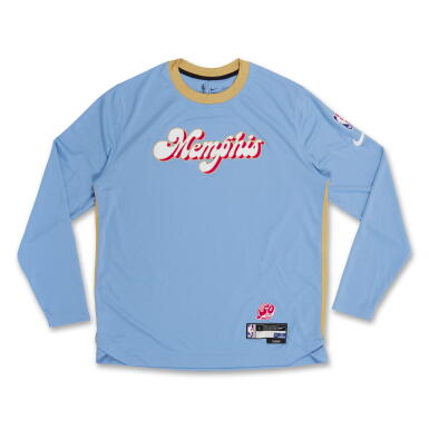 View full screen - View 1 of Lot 203. Yuki Kawamura Memphis Grizzlies 2024-2025 Game Worn City Edition Warmup Top | Matched to 2 Games .