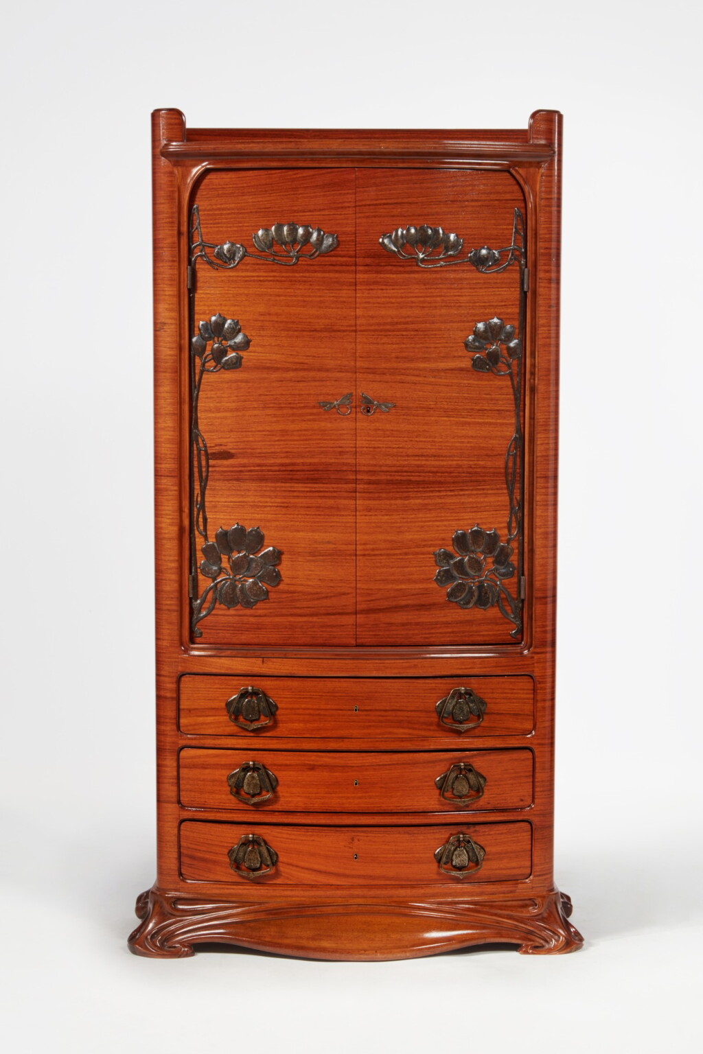 View full screen - View 1 of Lot 43. Louis Majorelle, "Monnaie-du-Pape" Armoire.