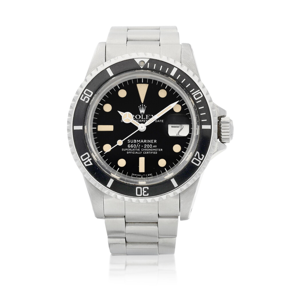 View full screen - View 1 of Lot 8029. Submariner, Reference 1680, A stainless steel wristwatch with date and bracelet, Circa 1978 | 勞力士 Submariner 型號1680 精鋼鏈帶腕錶,備日期顯示,約1978年製.